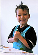 child painting image